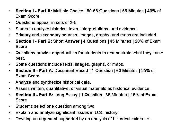 Section I Part A Multiple Choice 50 55