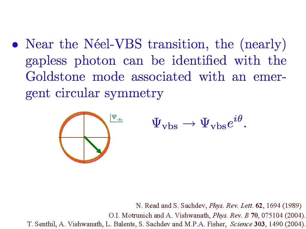 N. Read and S. Sachdev, Phys. Rev. Lett. 62, 1694 (1989) O. I. Motrunich