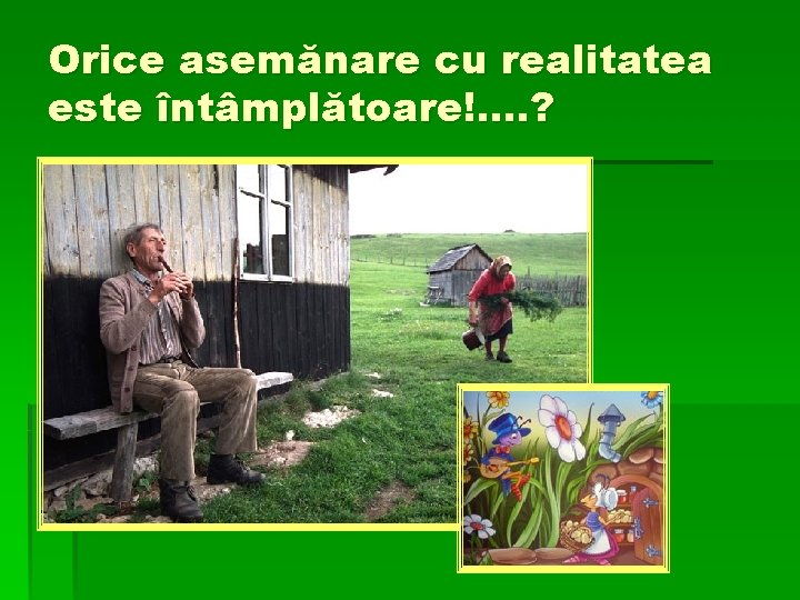 Orice asemănare cu realitatea este întâmplătoare!. . ? 