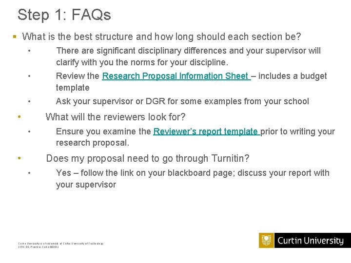 Step 1: FAQs § What is the best structure and how long should each Step 1: FAQs § What is the best structure and how long should each