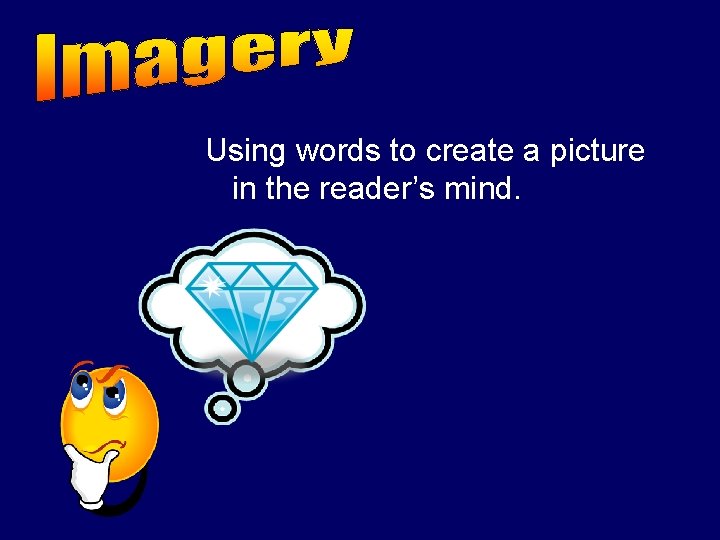 Using words to create a picture in the reader’s mind. 