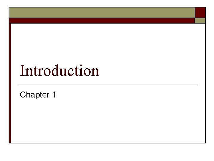 Introduction Chapter 1 Signals o A signal is