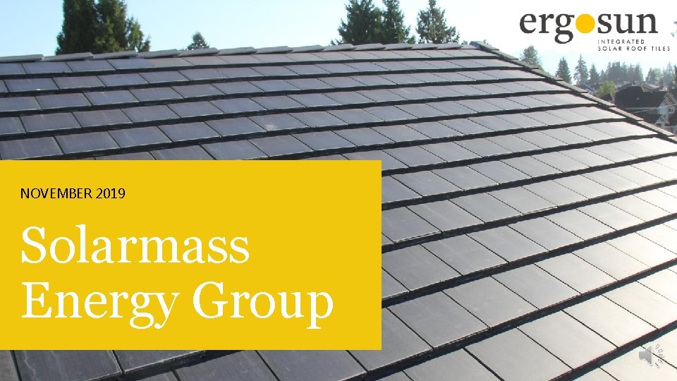 NOVEMBER 2019 Solarmass Energy Group 