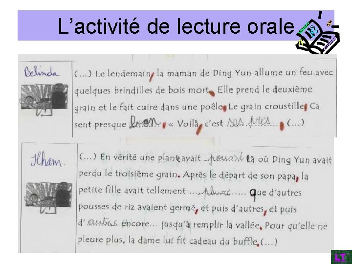 L’activité de lecture orale LT 