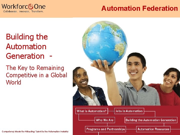 Automation Federation Building the Automation Generation - The Key to Remaining Competitive in a