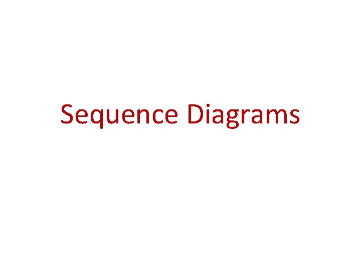 Sequence Diagrams 