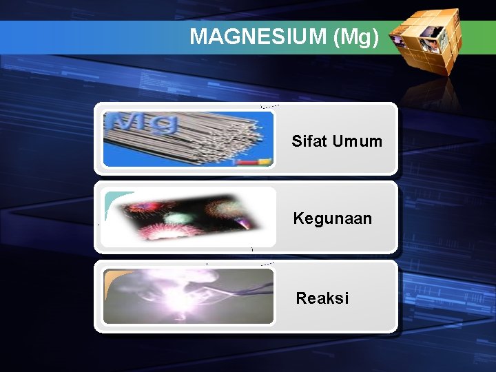 MAGNESIUM (Mg) Sifat Umum Kegunaan Reaksi 