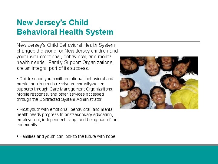 New Jersey’s Child Behavioral Health System changed the world for New Jersey children and