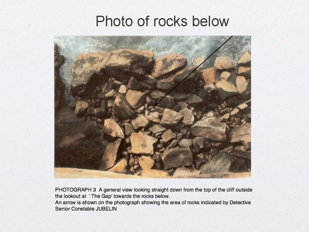 Photo of rocks below 