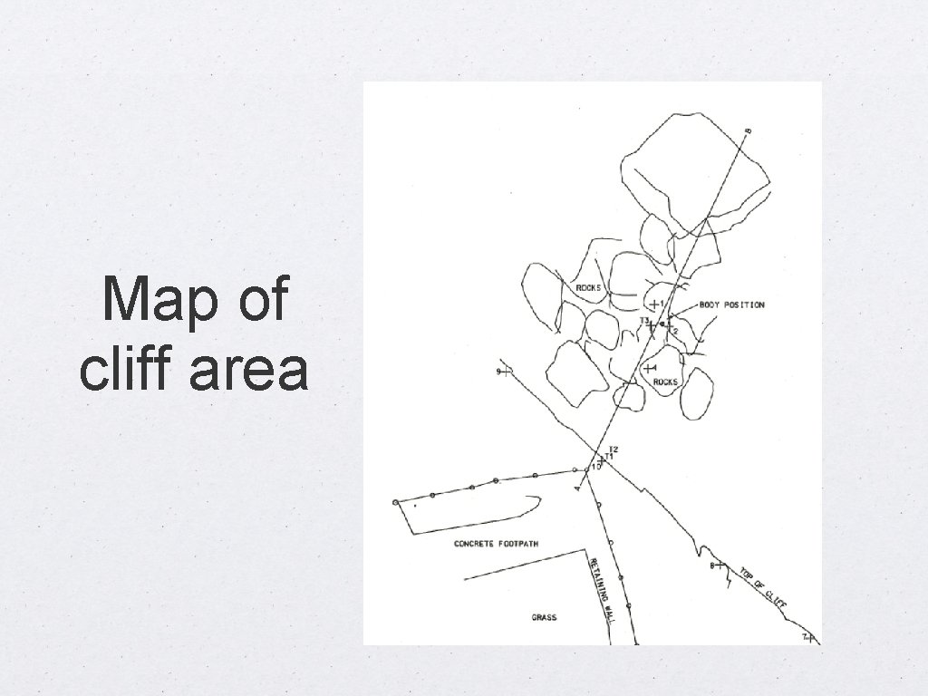 Map of cliff area 