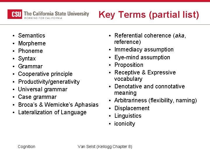 Key Terms (partial list) • • • Semantics Morpheme Phoneme Syntax Grammar Cooperative principle Key Terms (partial list) • • • Semantics Morpheme Phoneme Syntax Grammar Cooperative principle