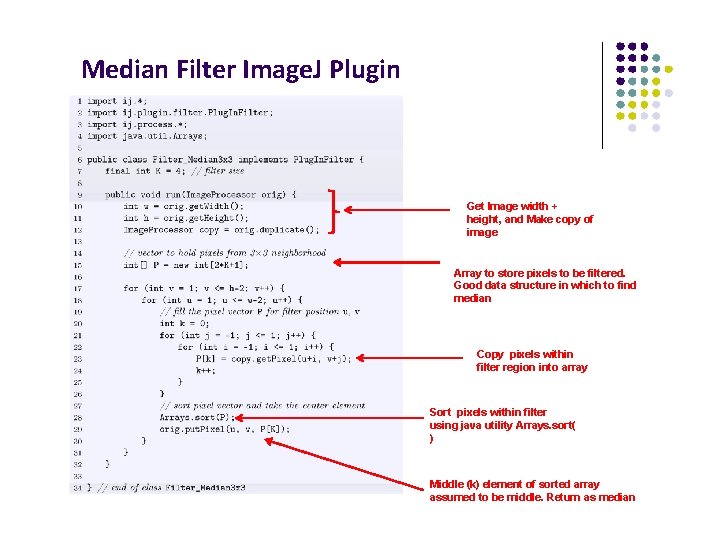 Median Filter Image. J Plugin Get Image width + height, and Make copy of