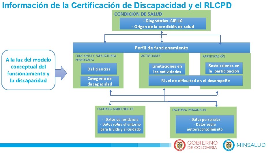 Información de la Certificación de Discapacidad y el RLCPD CONDICIÓN DE SALUD - Diagnóstico