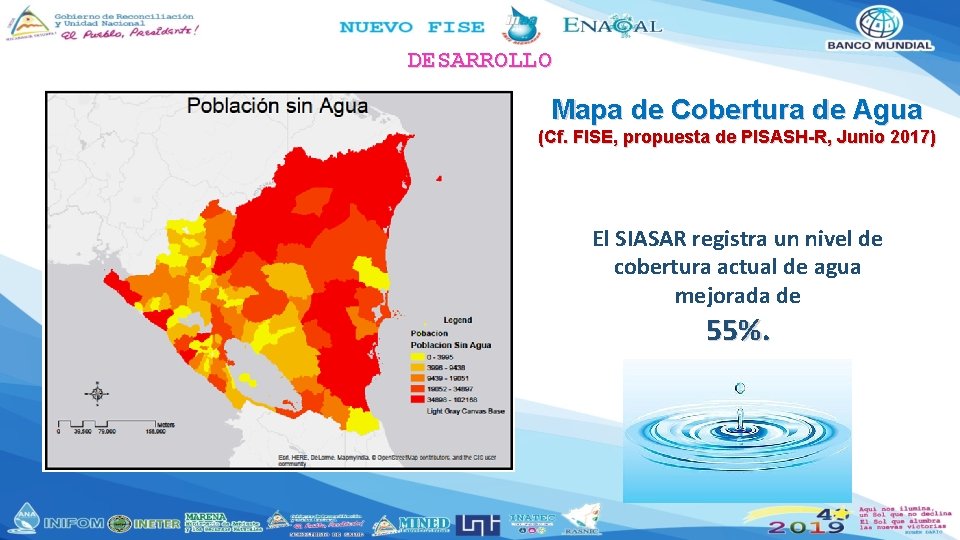 DESARROLLO Mapa de Cobertura de Agua (Cf. FISE, propuesta de PISASH-R, Junio 2017) El DESARROLLO Mapa de Cobertura de Agua (Cf. FISE, propuesta de PISASH-R, Junio 2017) El