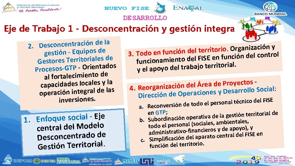 DESARROLLO Eje de Trabajo 1 - Desconcentración y gestión integral la 2. Desconcentración de DESARROLLO Eje de Trabajo 1 - Desconcentración y gestión integral la 2. Desconcentración de
