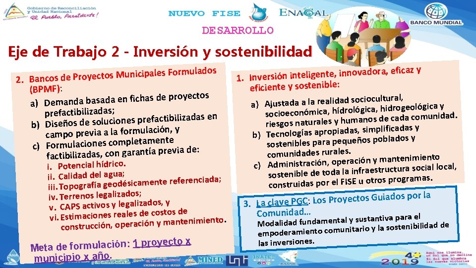 DESARROLLO Eje de Trabajo 2 - Inversión y sostenibilidad ulados rm Fo es al DESARROLLO Eje de Trabajo 2 - Inversión y sostenibilidad ulados rm Fo es al