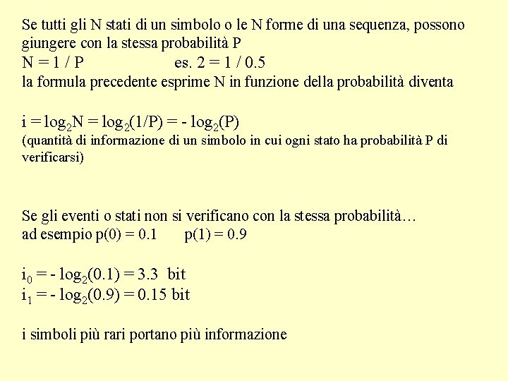 Se tutti gli N stati di un simbolo o le N forme di una