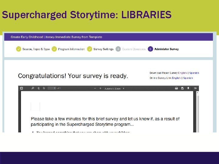 Supercharged Storytime: LIBRARIES 