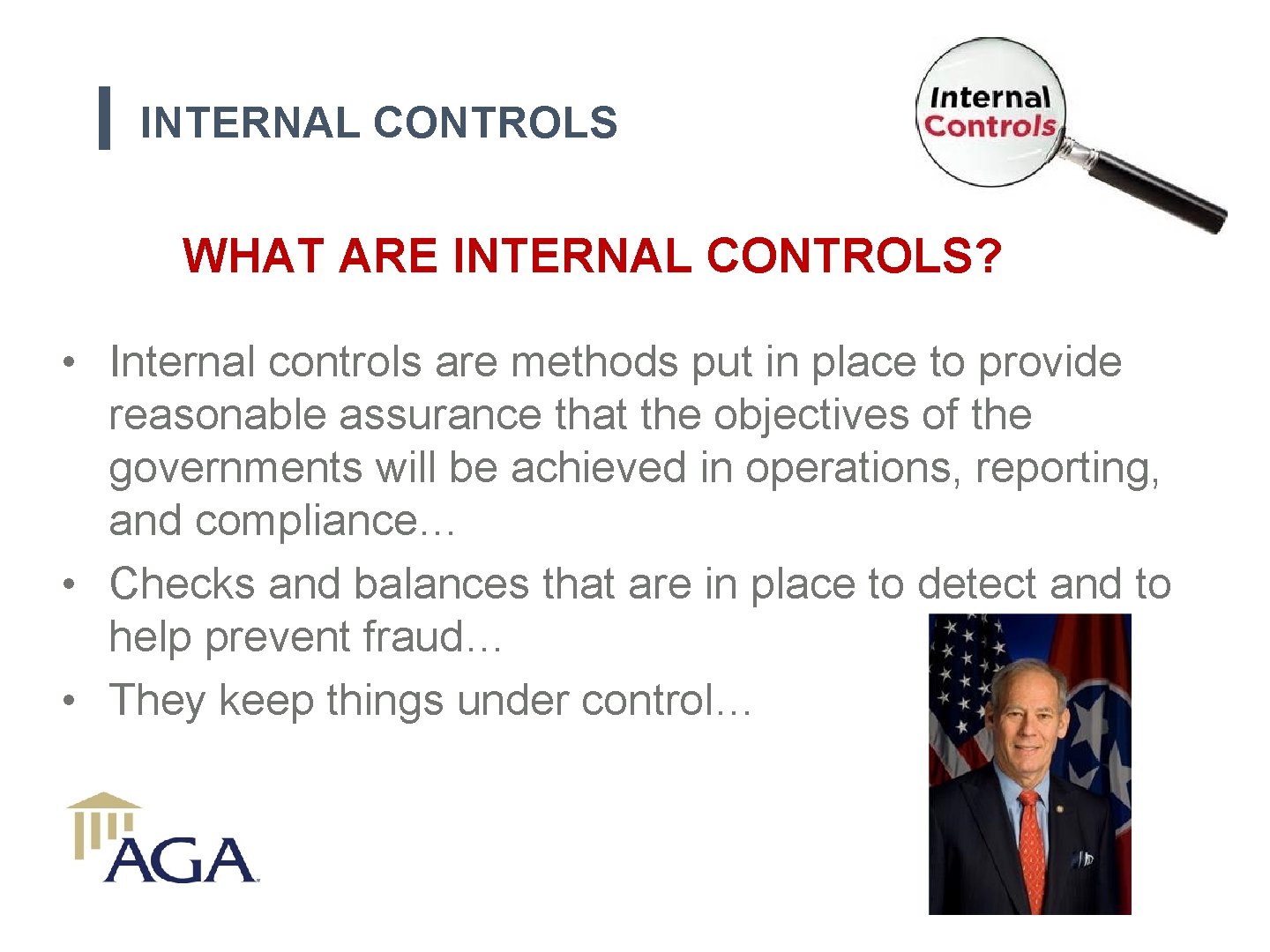 INTERNAL CONTROLS WHAT ARE INTERNAL CONTROLS? • Internal controls are methods put in place