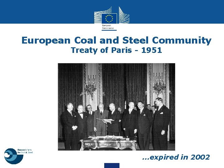 European Coal and Steel Community Treaty of Paris - 1951 . . . expired