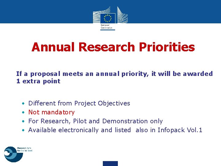 Annual Research Priorities If a proposal meets an annual priority, it will be awarded