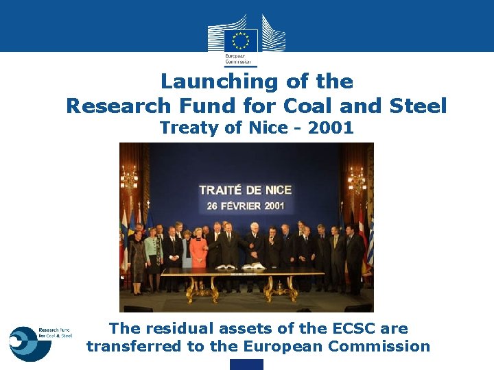 Launching of the Research Fund for Coal and Steel Treaty of Nice - 2001