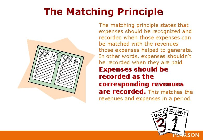 The Matching Principle The matching principle states that expenses should be recognized and recorded