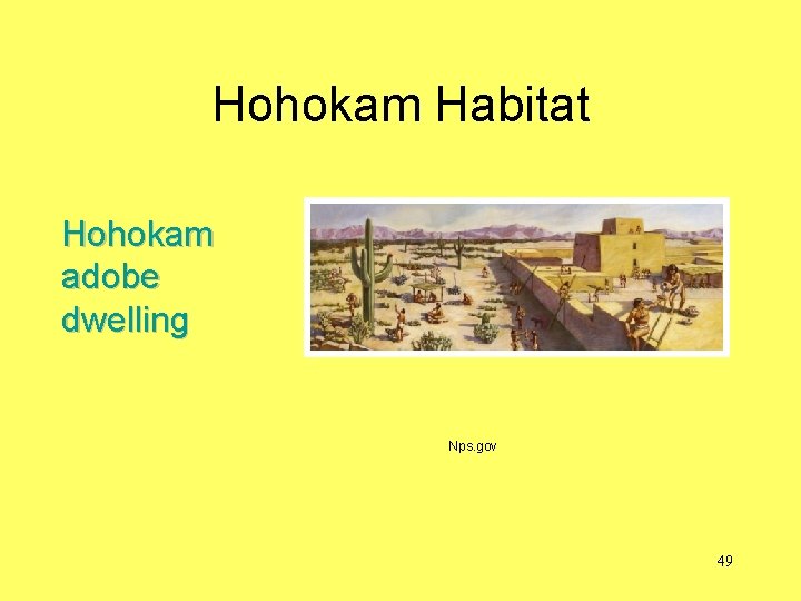 Hohokam Habitat Hohokam adobe dwelling Nps. gov 49 