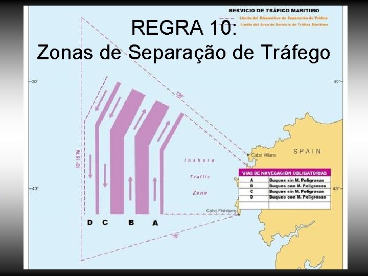 REGRA 10: Zonas de Separação de Tráfego REGRA 10: Zonas de Separação de Tráfego