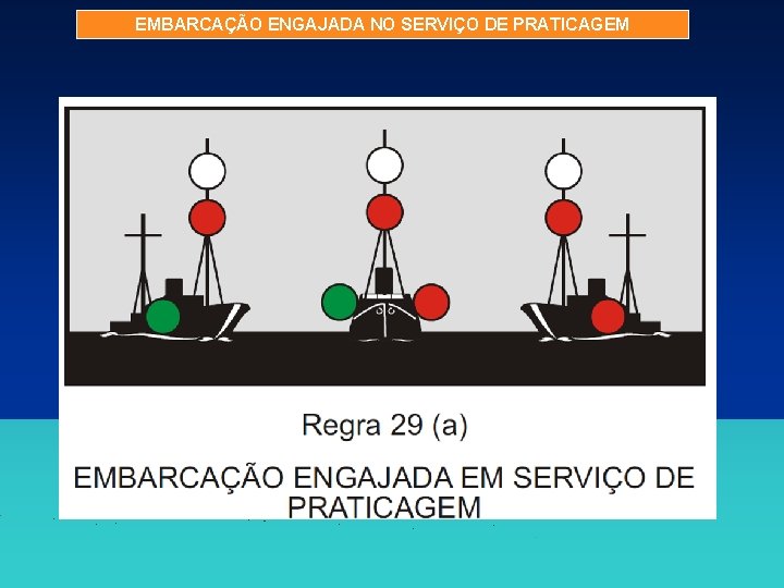 EMBARCAÇÃO ENGAJADA NO SERVIÇO DE PRATICAGEM EMBARCAÇÃO ENGAJADA NO SERVIÇO DE PRATICAGEM
