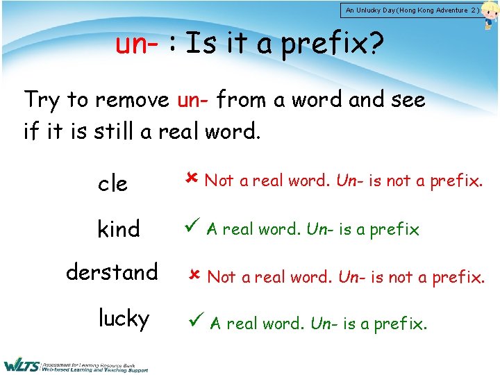 An Unlucky Day (Hong Kong Adventure 2 ) un- : Is it a prefix?