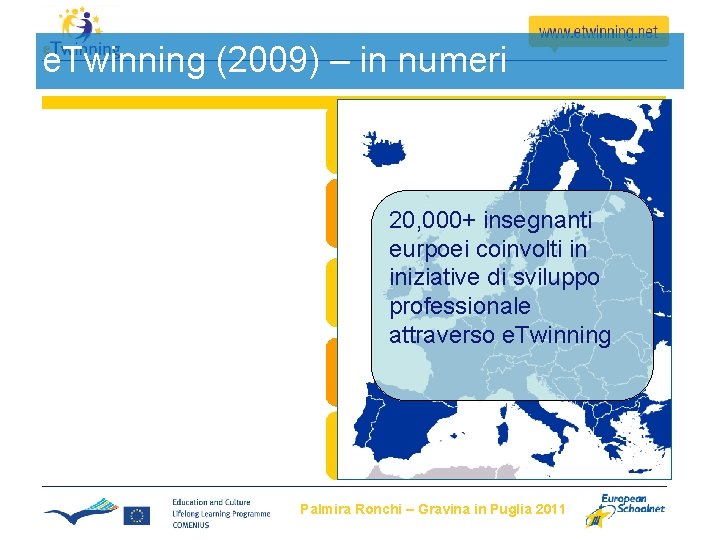 e. Twinning (2009) – in numeri 70, 000+ utenti 32, 000 progetti 20, 000+ e. Twinning (2009) – in numeri 70, 000+ utenti 32, 000 progetti 20, 000+