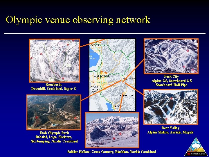 Olympic venue observing network Snowbasin Downhill, Combined, Super-G Utah Olympic Park Bobsled, Luge, Skeleton,