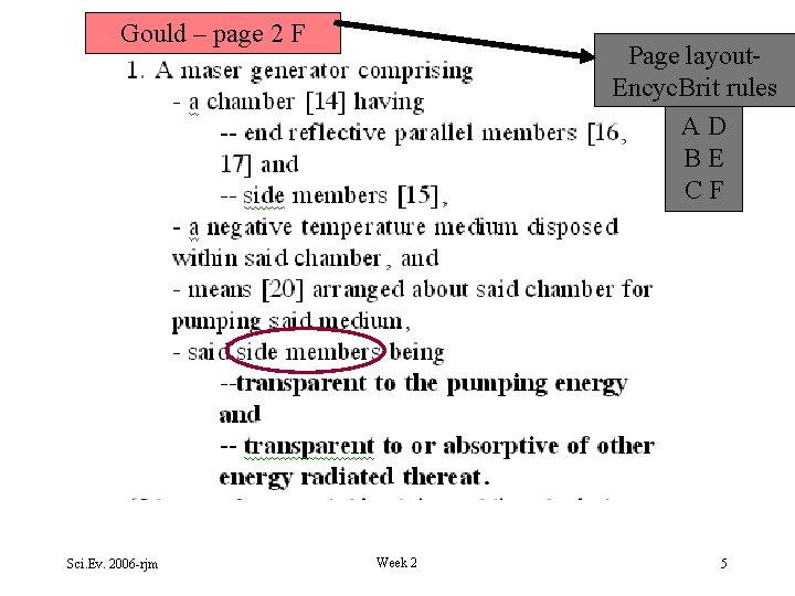 Gould – page 2 F Sci. Ev. 2006 -rjm Page layout. Encyc. Brit rules