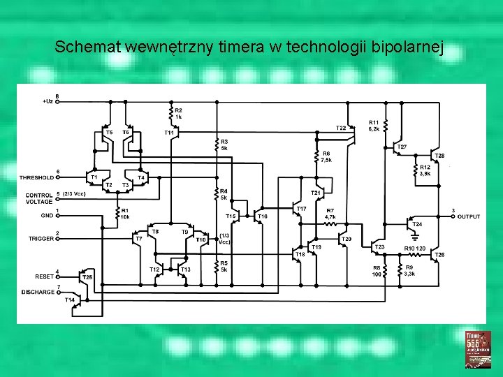 Schemat wewnętrzny timera w technologii bipolarnej 