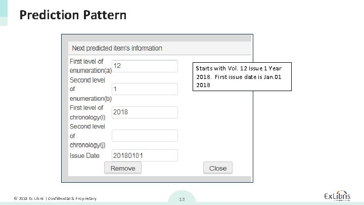 Prediction Pattern Starts with Vol. 12 Issue 1 Year 2018. First issue date is