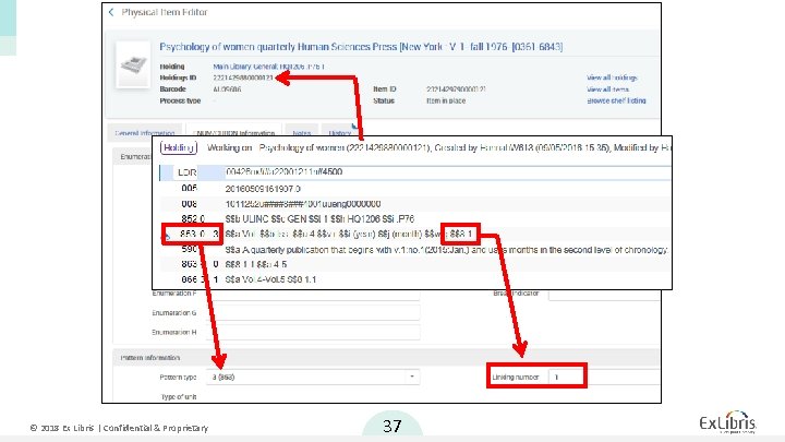 © 2018 Ex Libris | Confidential & Proprietary 37 