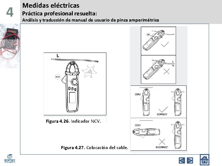 4 Medidas eléctricas Práctica profesional resuelta: Análisis y traducción de manual de usuario de