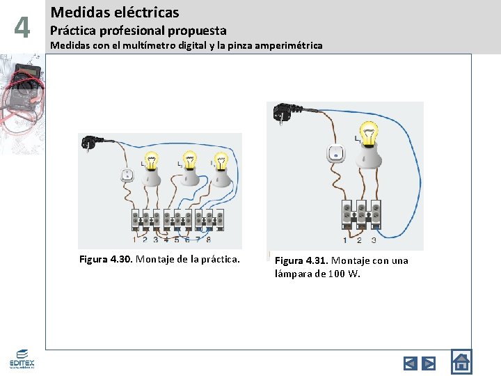 4 Medidas eléctricas Práctica profesional propuesta Medidas con el multímetro digital y la pinza