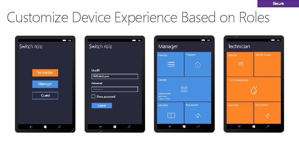 Customize Device Experience Based on Roles 