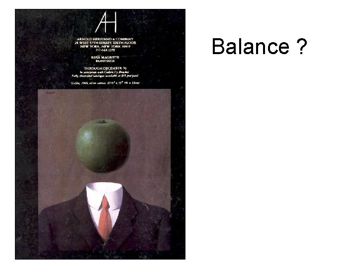 Balance ? 