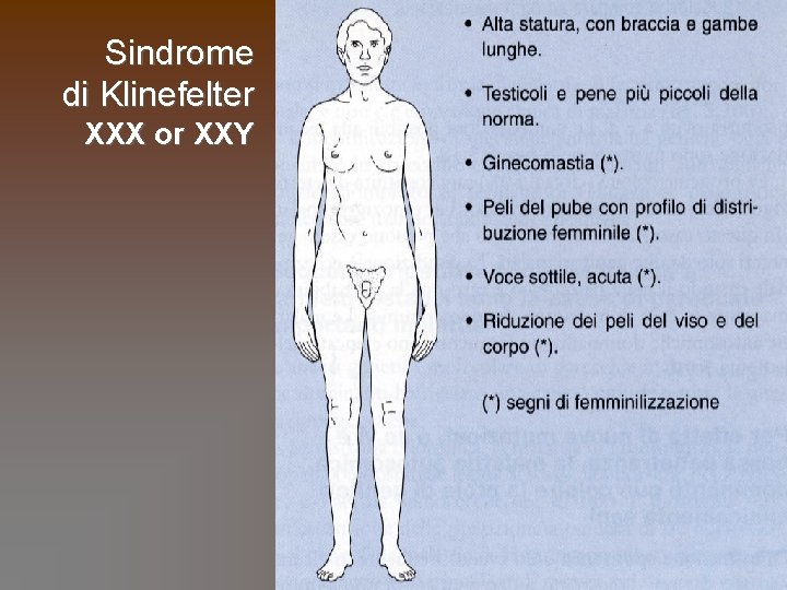 Sindrome di Klinefelter XXX or XXY 