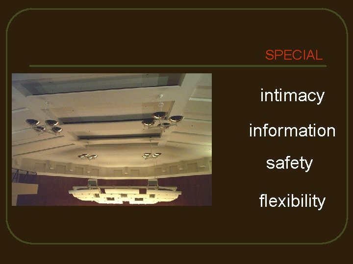 SPECIAL intimacy information safety flexibility 