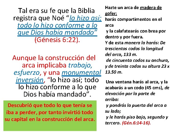 Tal era su fe que la Biblia registra que Noé “lo hizo así; todo