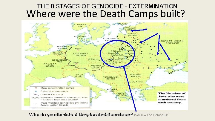 THE 8 STAGES OF GENOCIDE - EXTERMINATION Where were the Death Camps built? The THE 8 STAGES OF GENOCIDE - EXTERMINATION Where were the Death Camps built? The