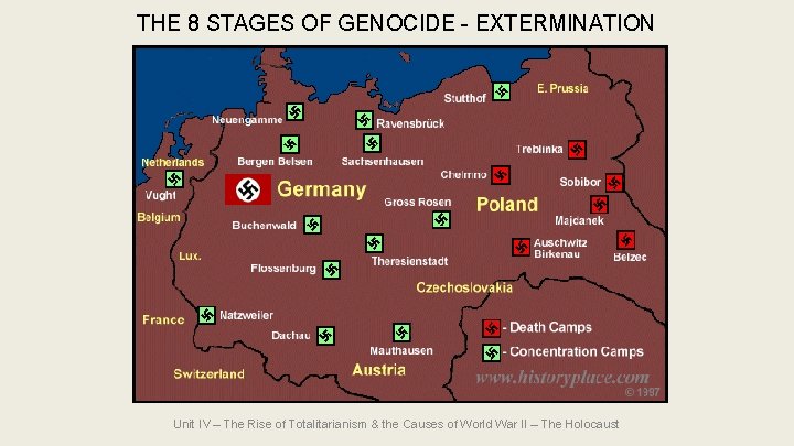 THE 8 STAGES OF GENOCIDE - EXTERMINATION Unit IV – The Rise of Totalitarianism THE 8 STAGES OF GENOCIDE - EXTERMINATION Unit IV – The Rise of Totalitarianism