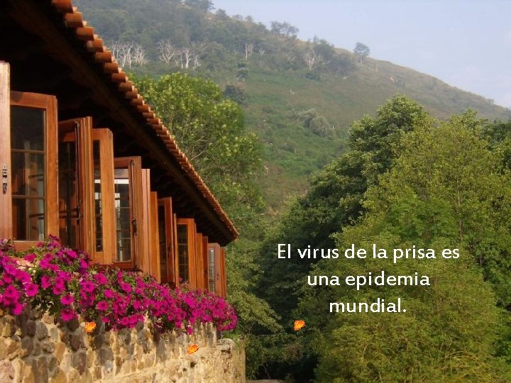 El virus de la prisa es una epidemia mundial. El virus de la prisa es una epidemia mundial.