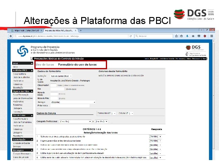 Alterações à Plataforma das PBCI 