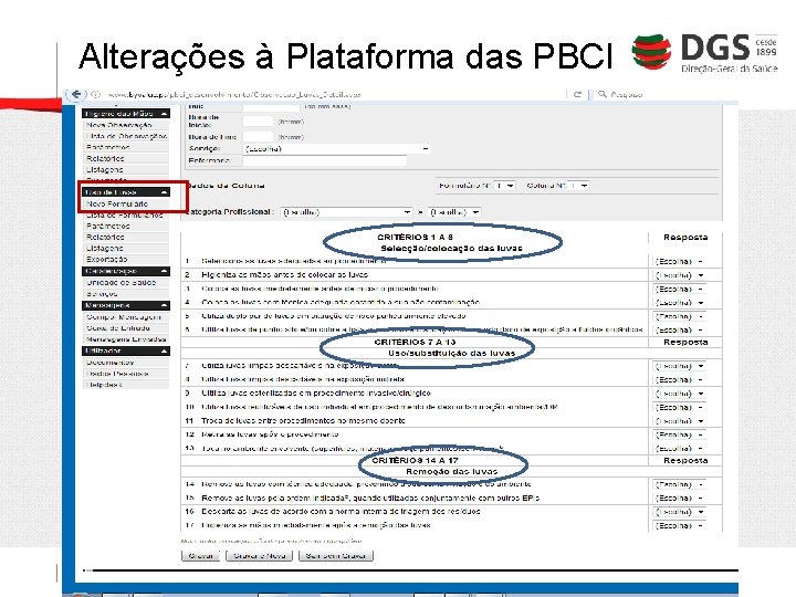 Alterações à Plataforma das PBCI 