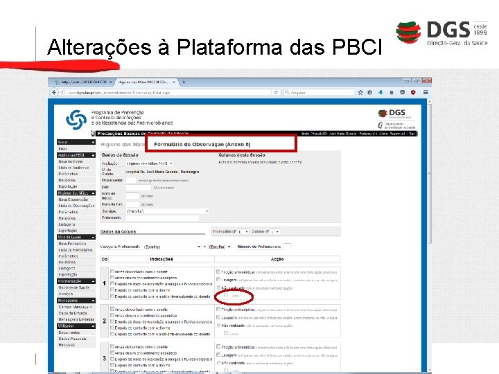 Alterações à Plataforma das PBCI 